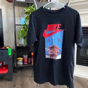 Large Black Retro Nike Air Graphic T Shirt